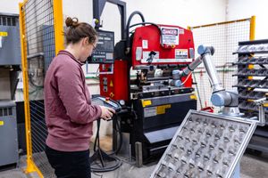 Arcamed's Automated Co-Bot Press Brake Workcell